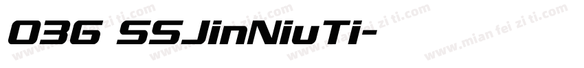 036 SSJinNiuTi字体转换